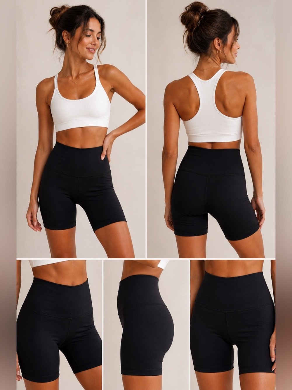 NWT Yogalicious Black High-Rise Bike Short